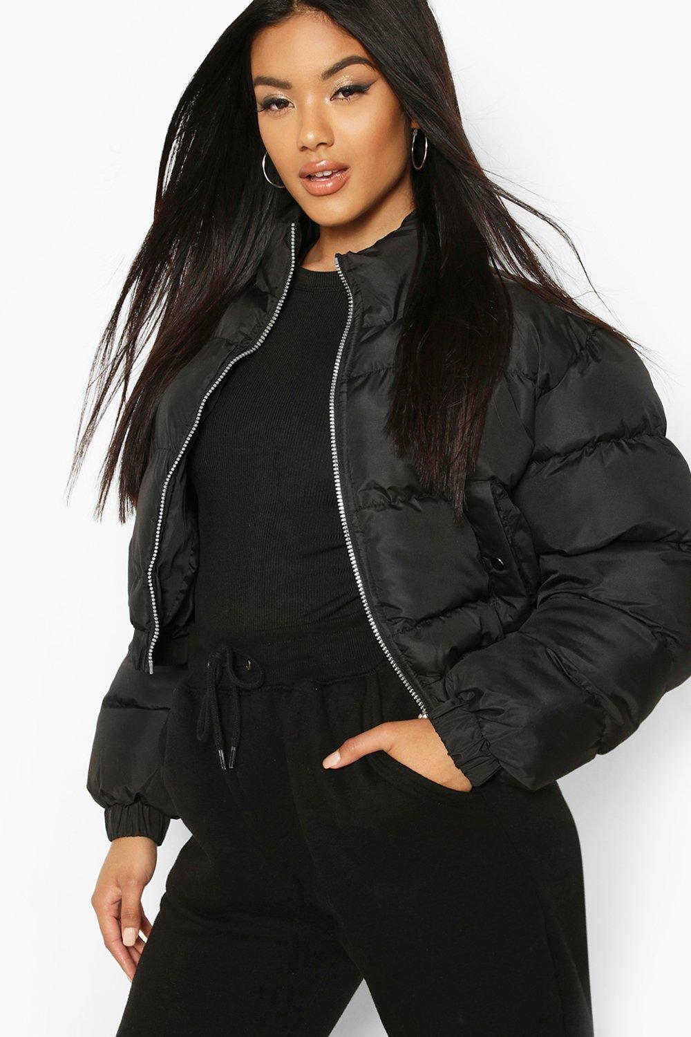 Cropped puffer jacket sales nz