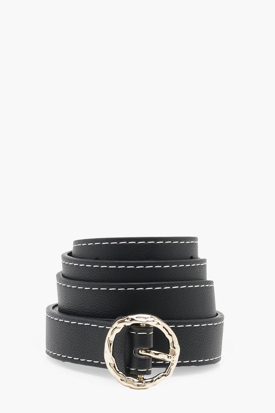 Contrast Stitch Bamboo Buckle Belt image number 1