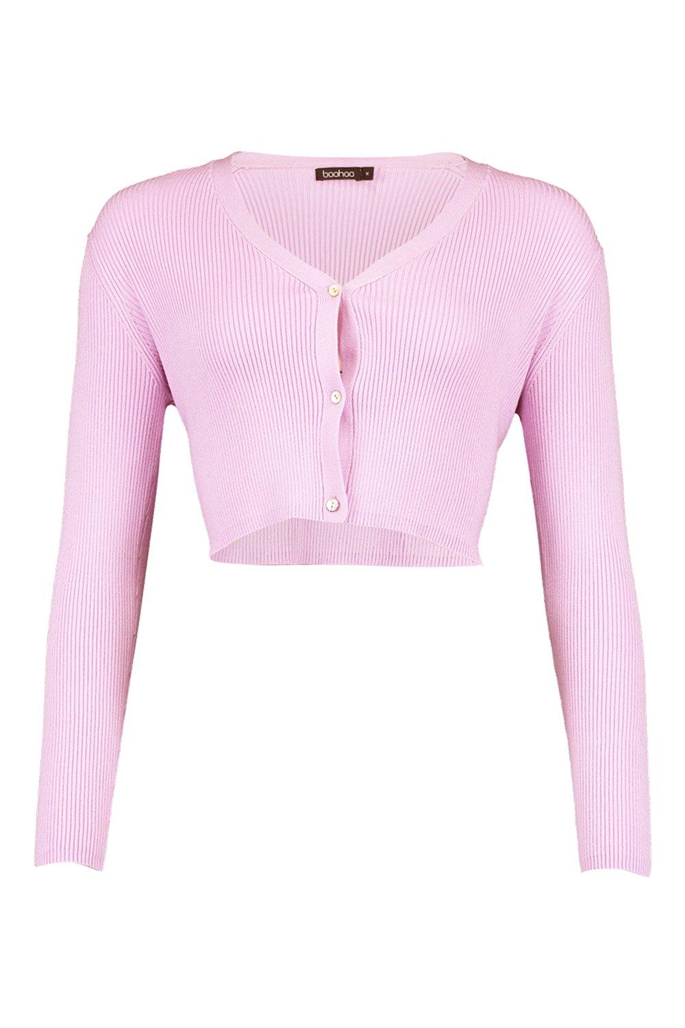 long sleeve cardigan cropped