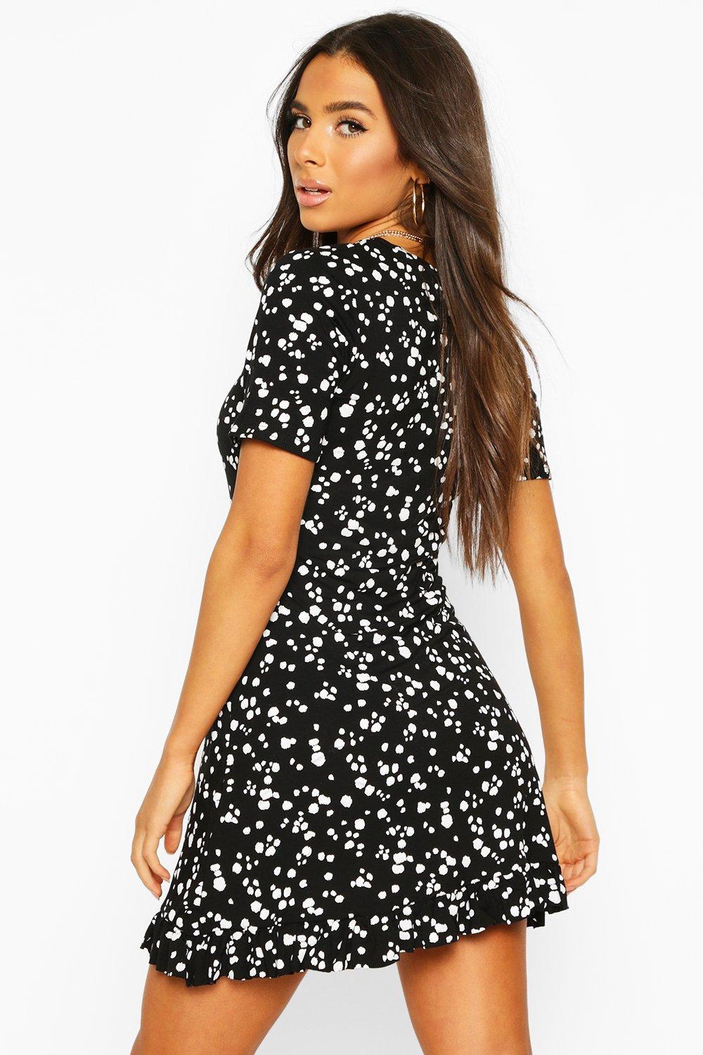 splodge print dress