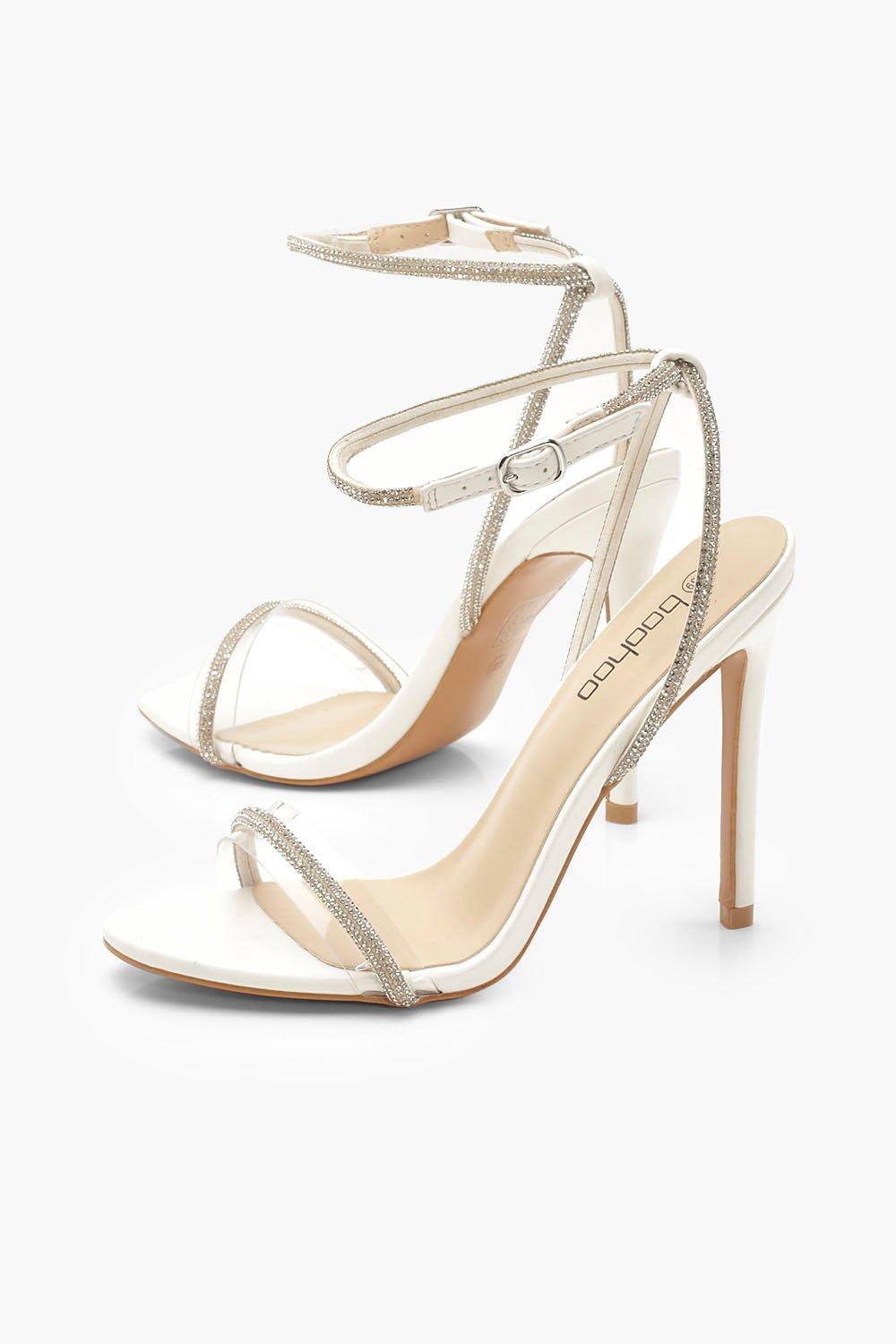 boohoo white heels