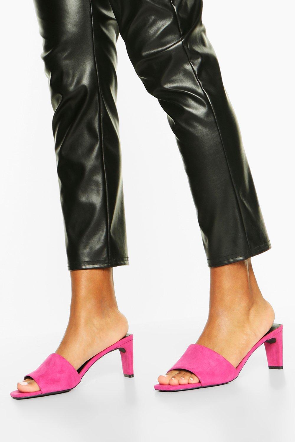 wide fit square heels