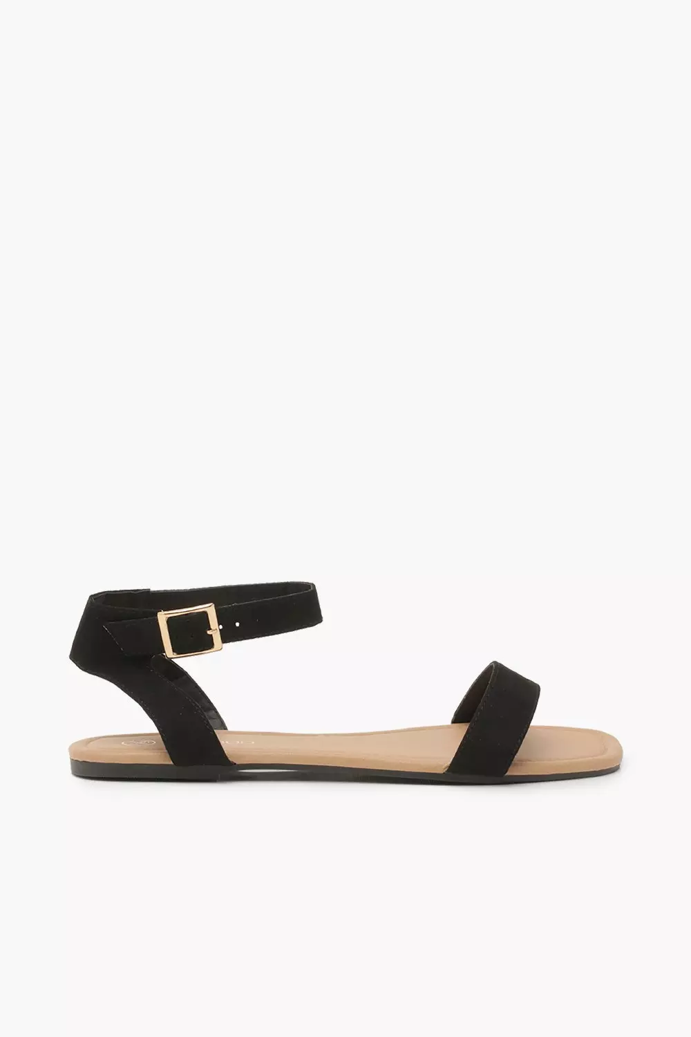 Black Square Toe 2 Parts Basic Sandals alternative image