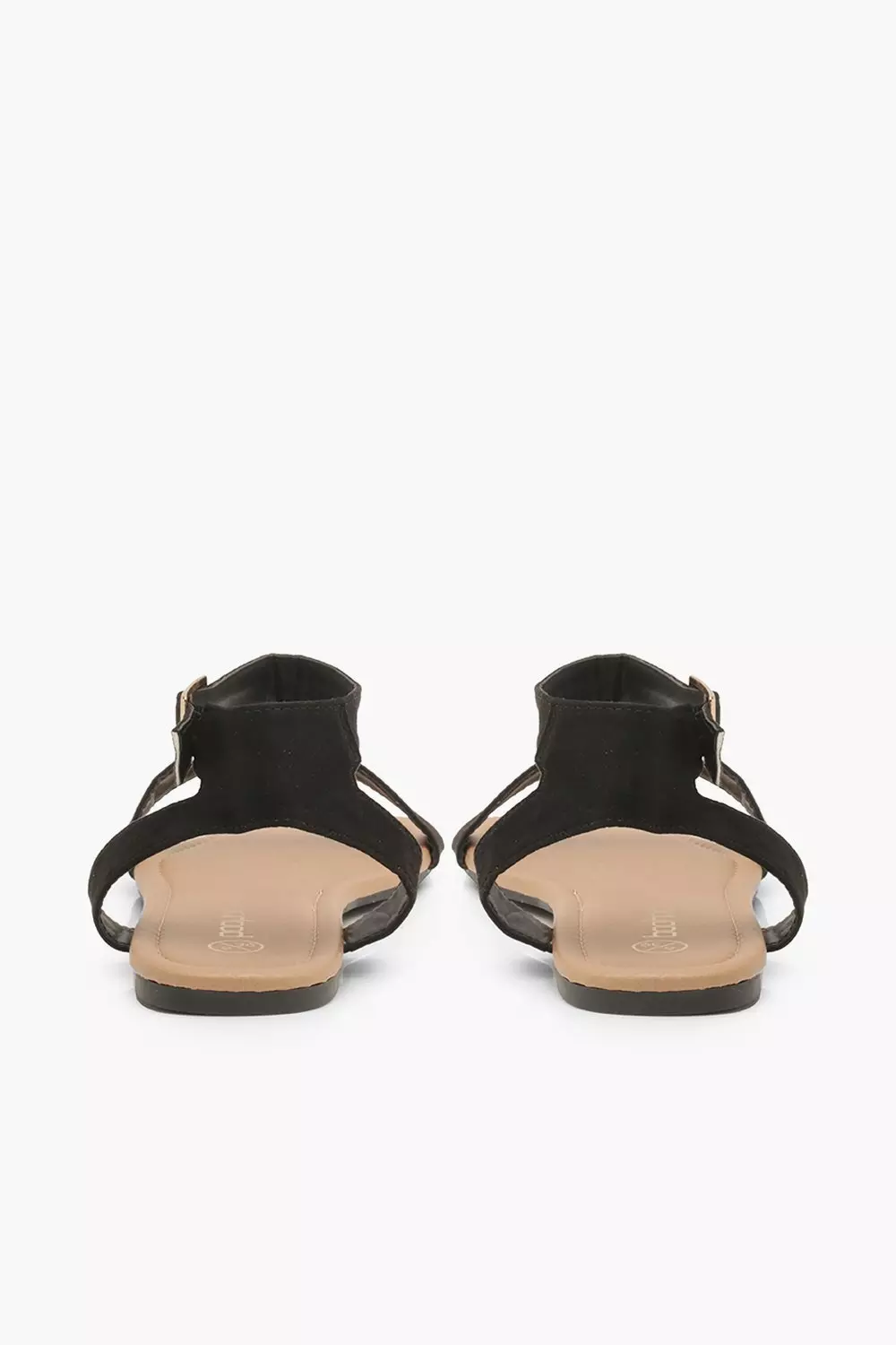 Black Square Toe 2 Parts Basic Sandals alternative image