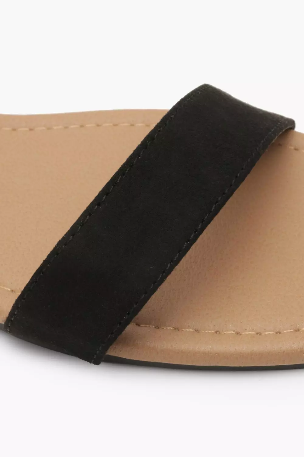 Black Square Toe 2 Parts Basic Sandals alternative image