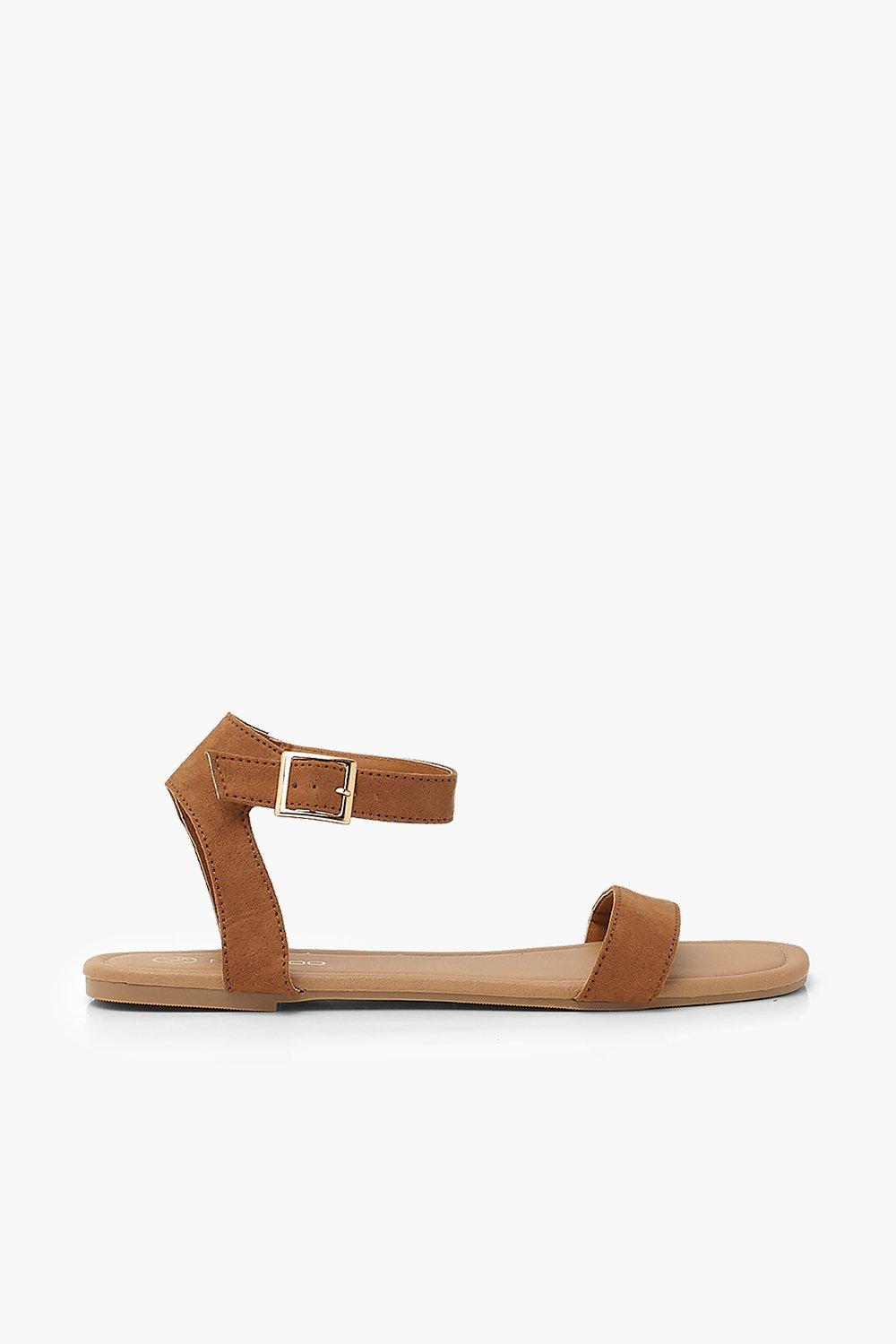 Boohoo best sale tan sandals