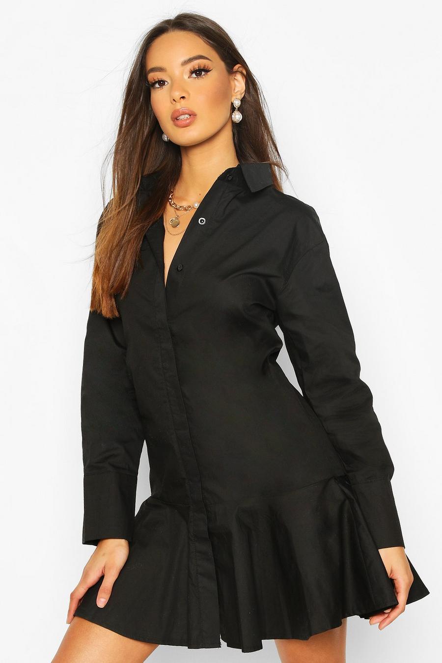 Black Skjortklänning med volangfåll image number 1