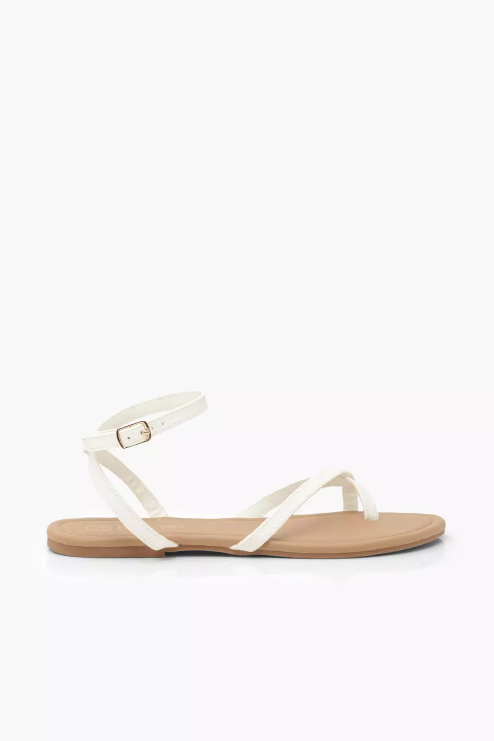 White Asymmetric Basic Sandals alternative image