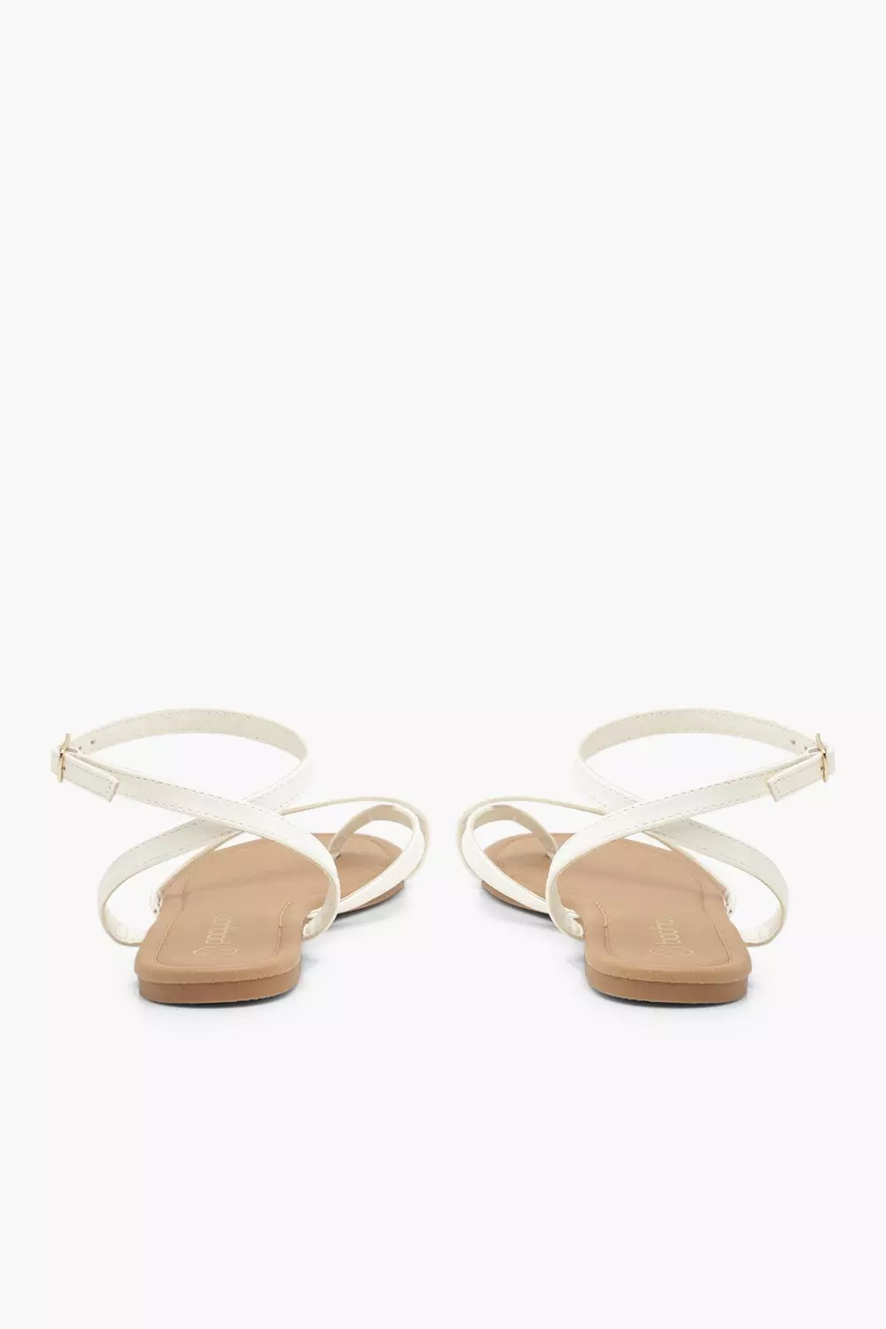 White Asymmetric Basic Sandals alternative image