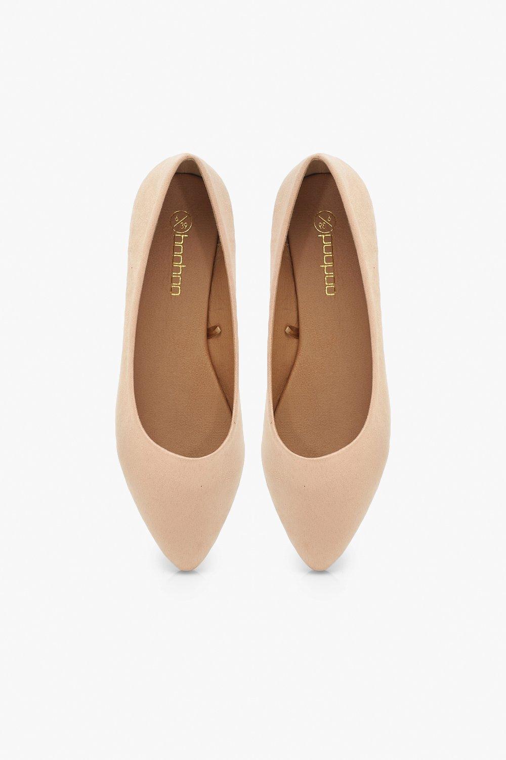 Nude pointed sales ballet flats