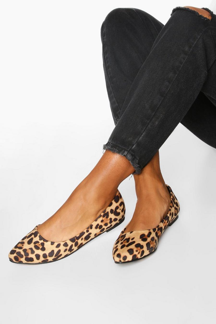 Shoes Womens Shoes Slip Ons Pointed Toe Flats Pointed Toe Flats in Leopard Print Handmade to Order Leather Or Vegan 
