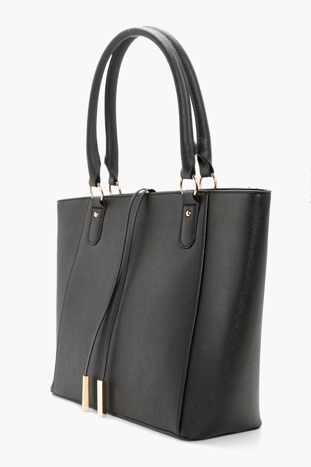 Boohoo black cheap tote bag