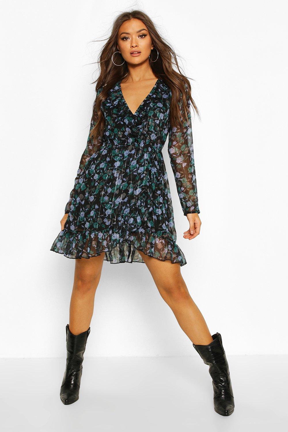 chiffon tea dress