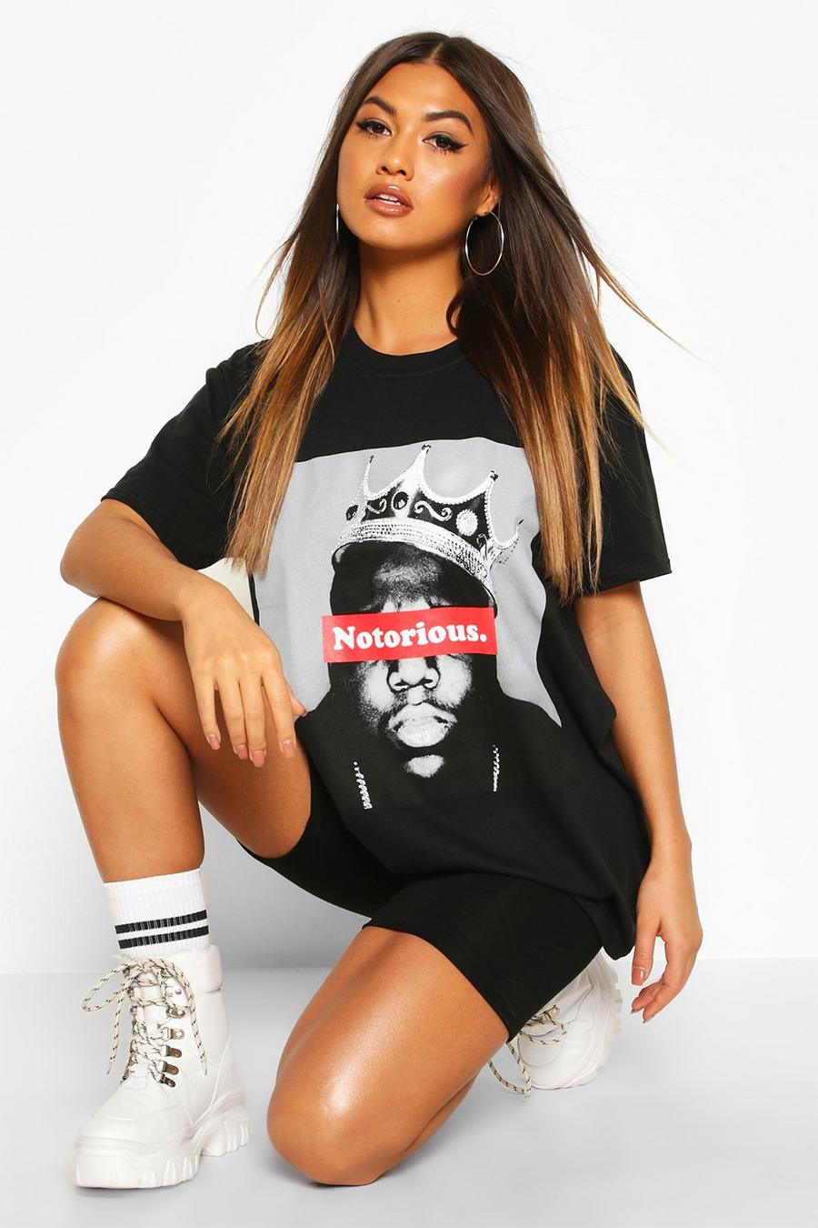 "Notorious" Oversize t-shirt med Biggie-tryck image number 1