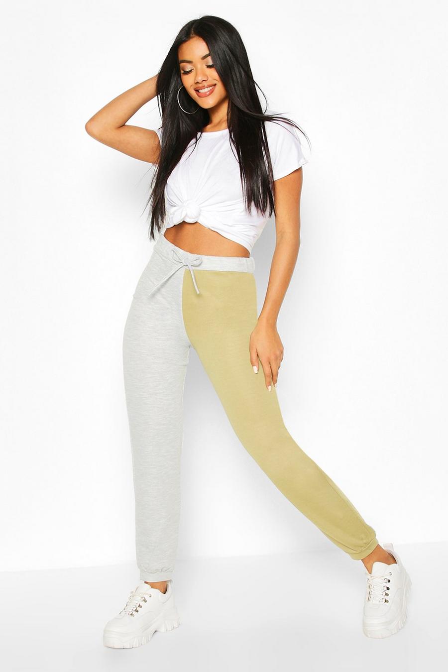 Grey Two Tone High Waist Jogger image number 1