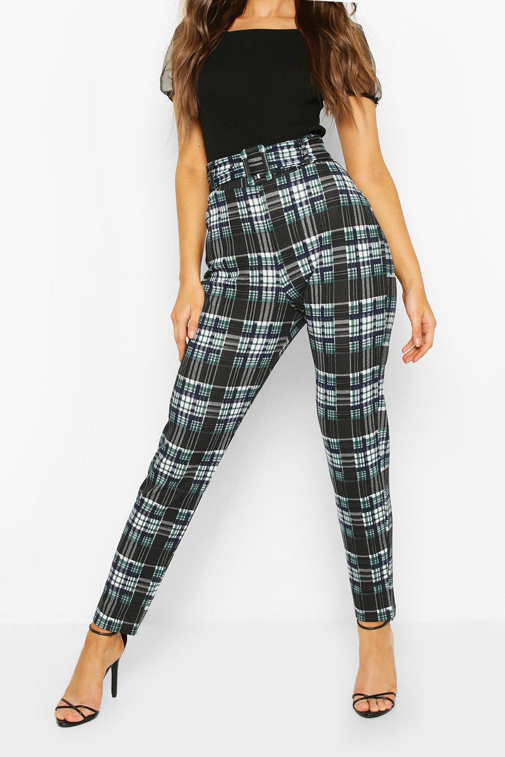 Boohoo tartan hot sale pants