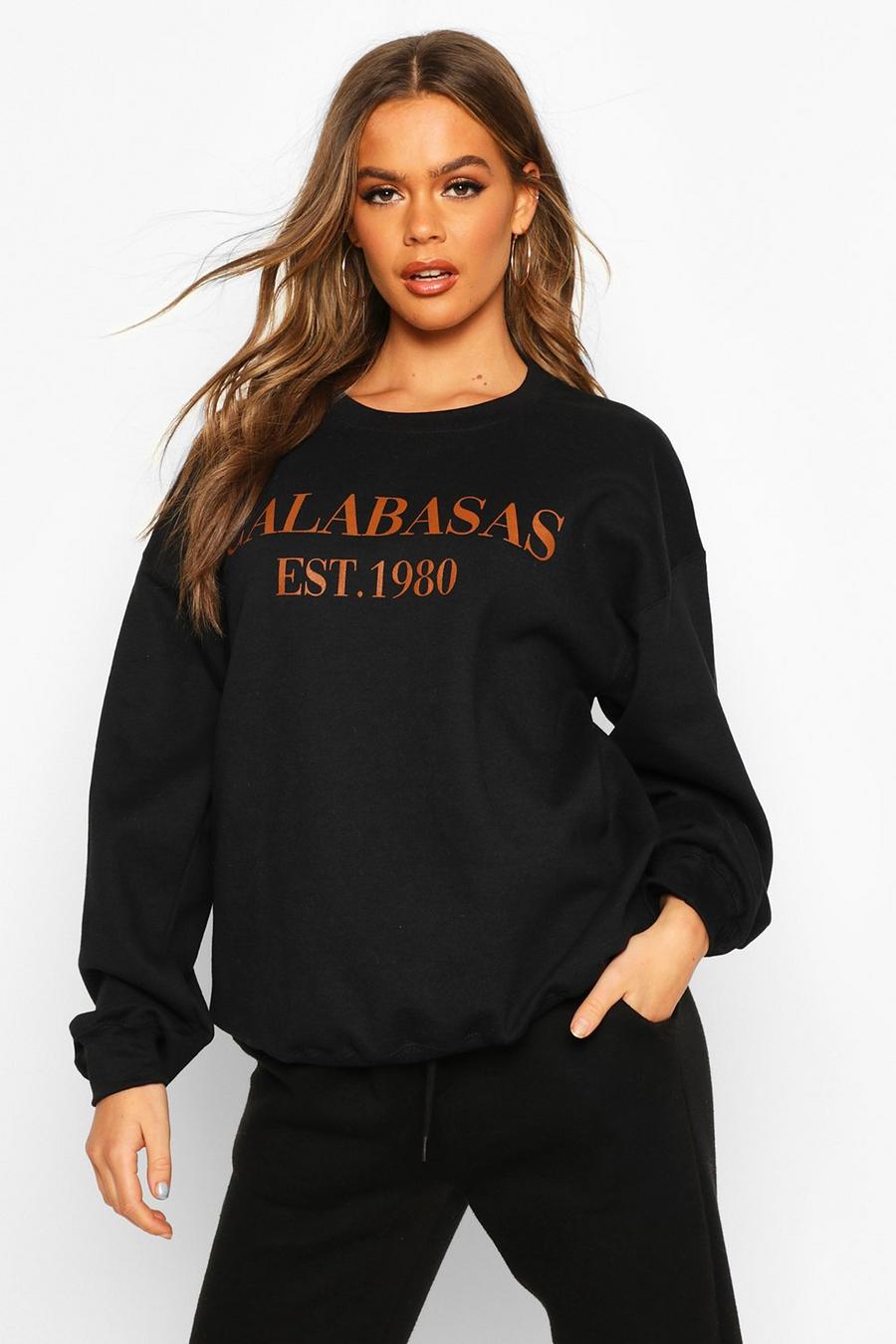 "Calabasas" Oversize sweatshirt med slogan image number 1