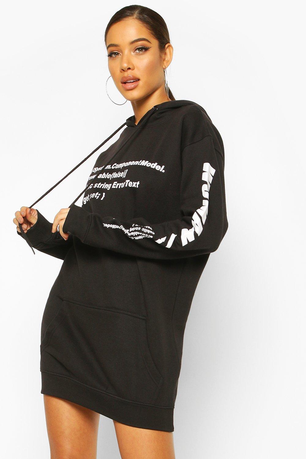 Oversized graphic hoodie online dress