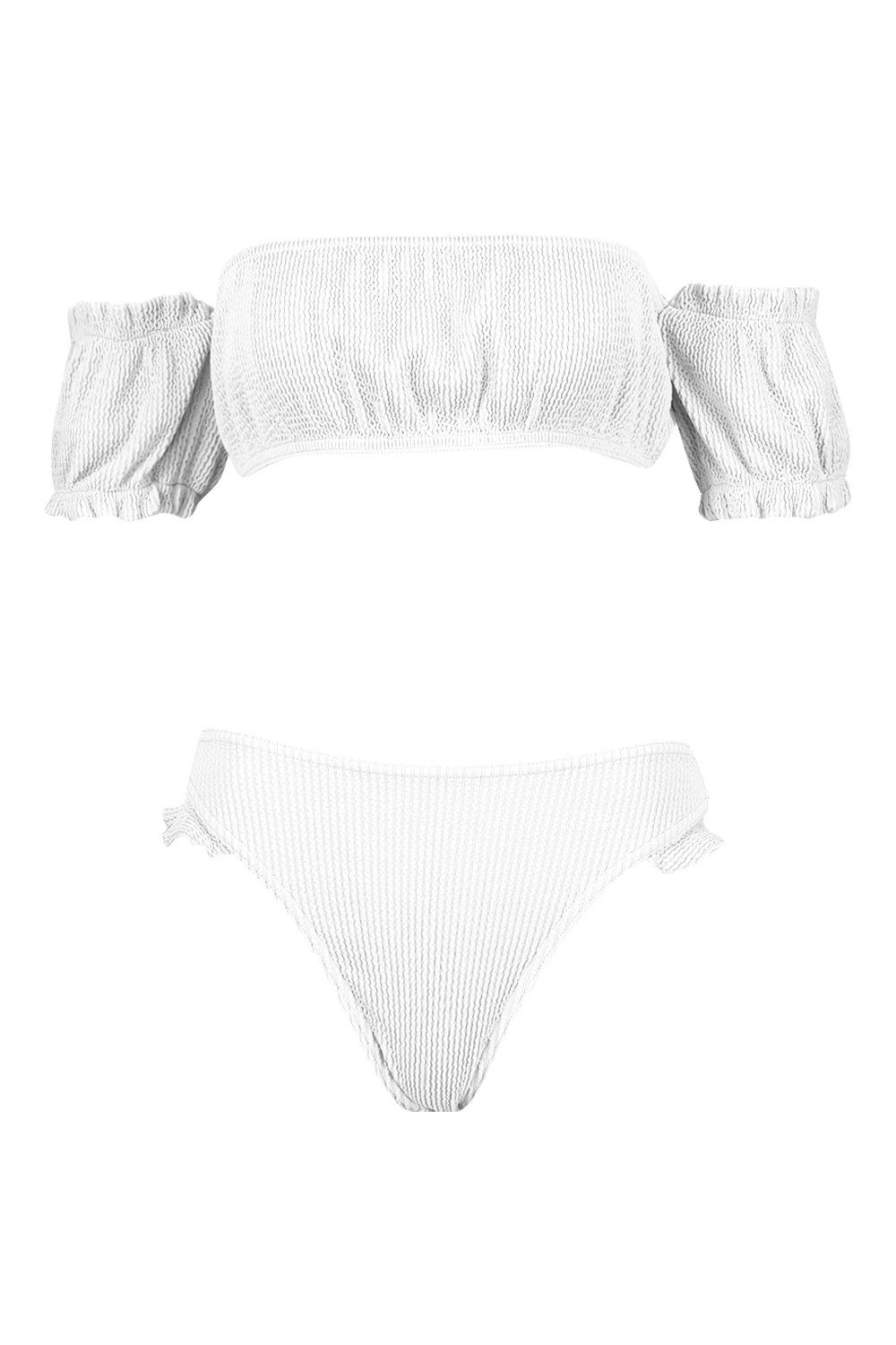 boohoo crinkle bikini