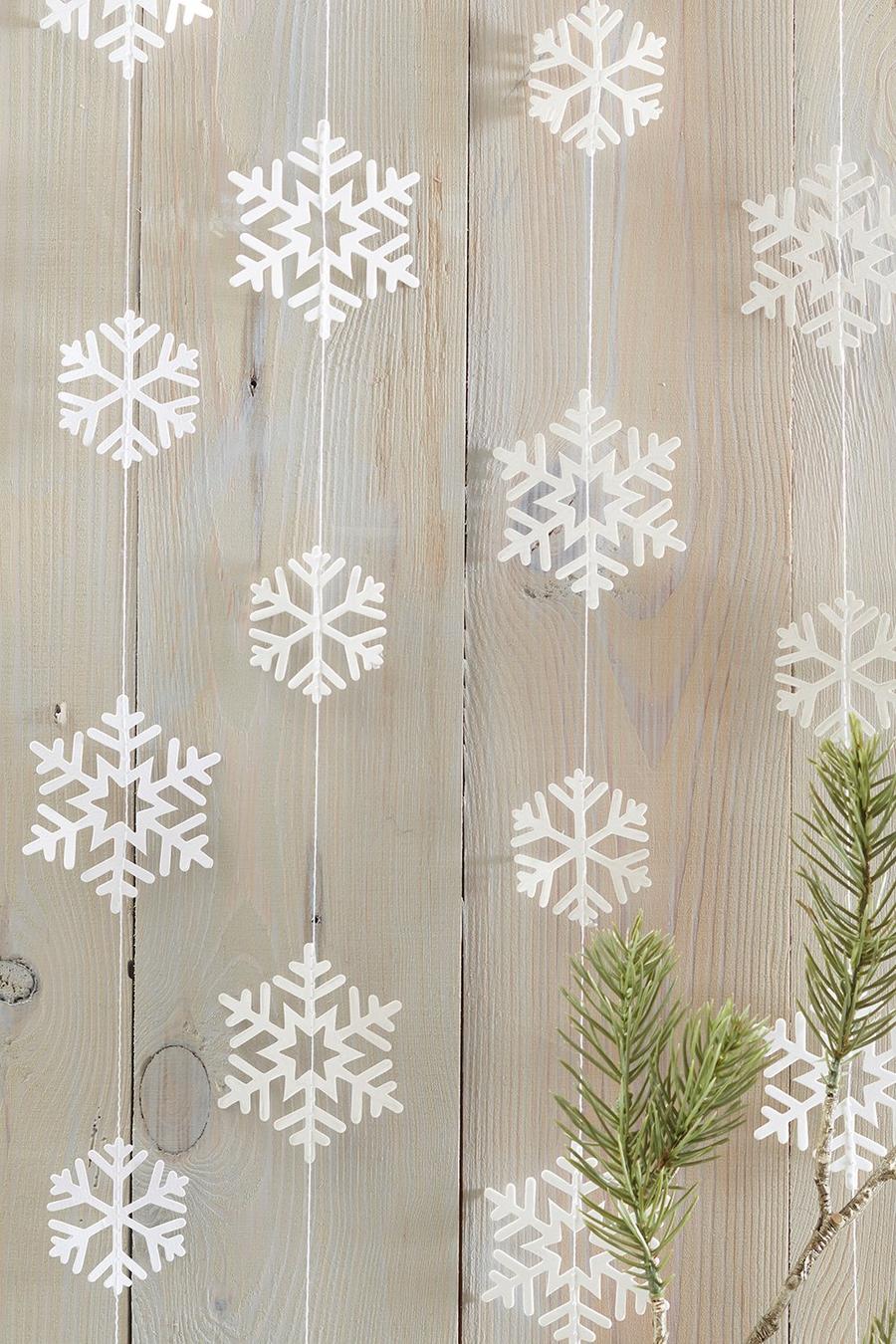 White Snowflake Curtains image number 1