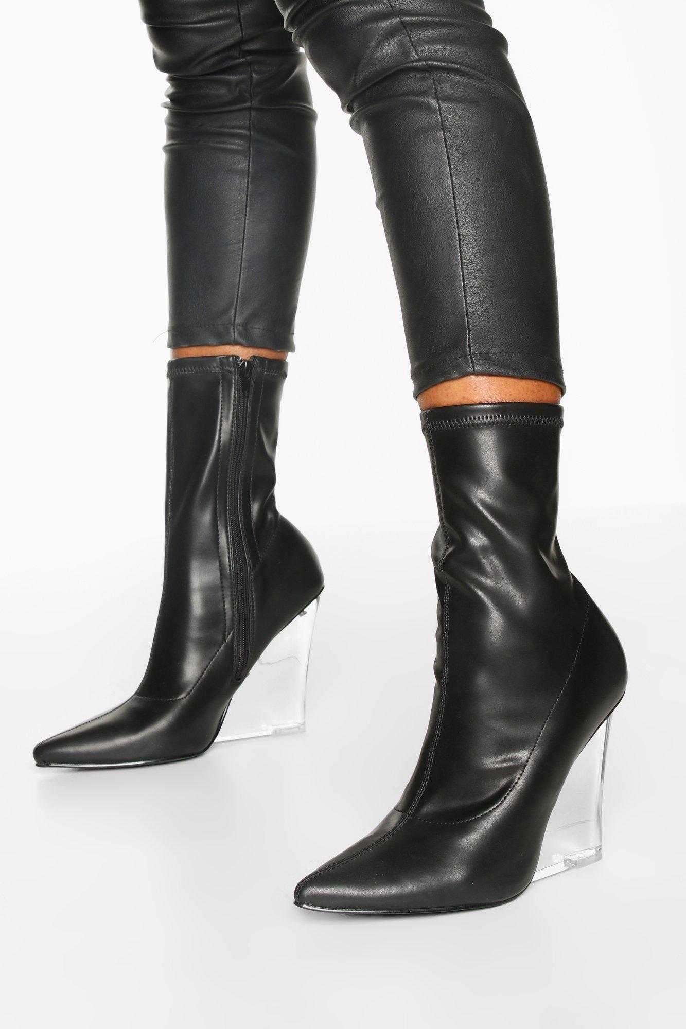 wedge knee boots uk