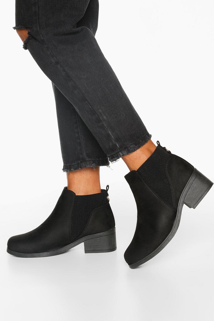 Zwart Brede Basic Chelsea Boots image number 1