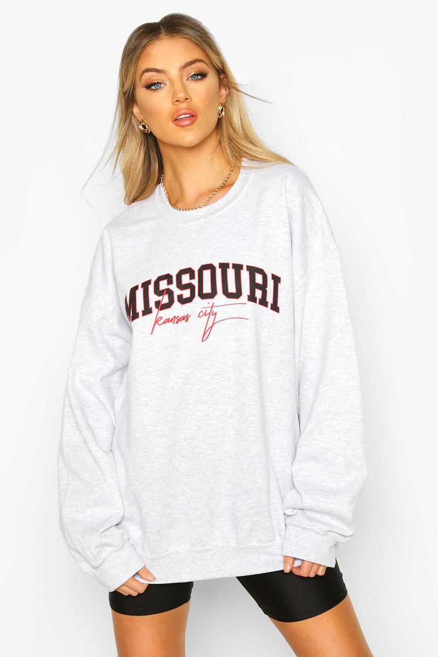 Extreme Oversized Pullover mit „Missouri“-Slogan image number 1