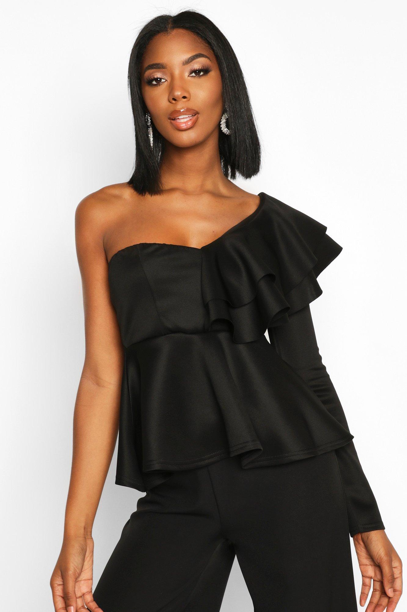 boohoo one shoulder top