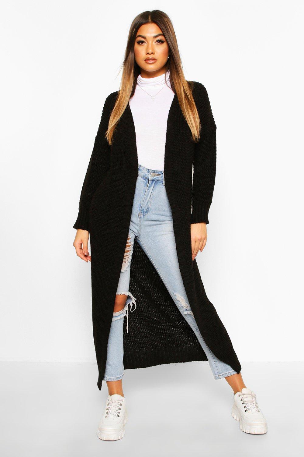 maxi cardigan boohoo