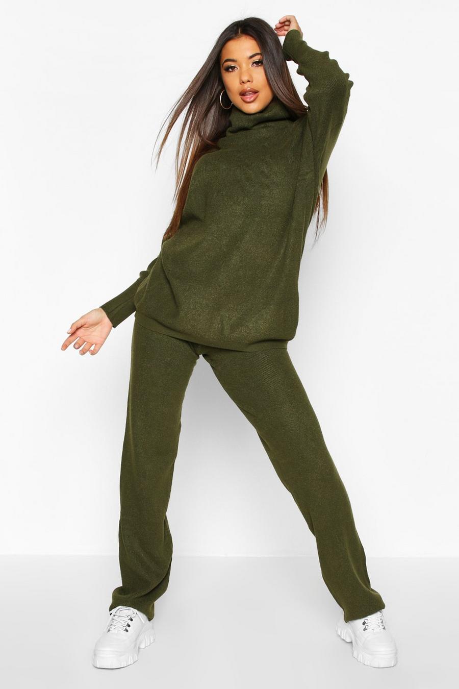 Premium Oversized Turtleneck & Knitted Pants Co-Ord image number 1