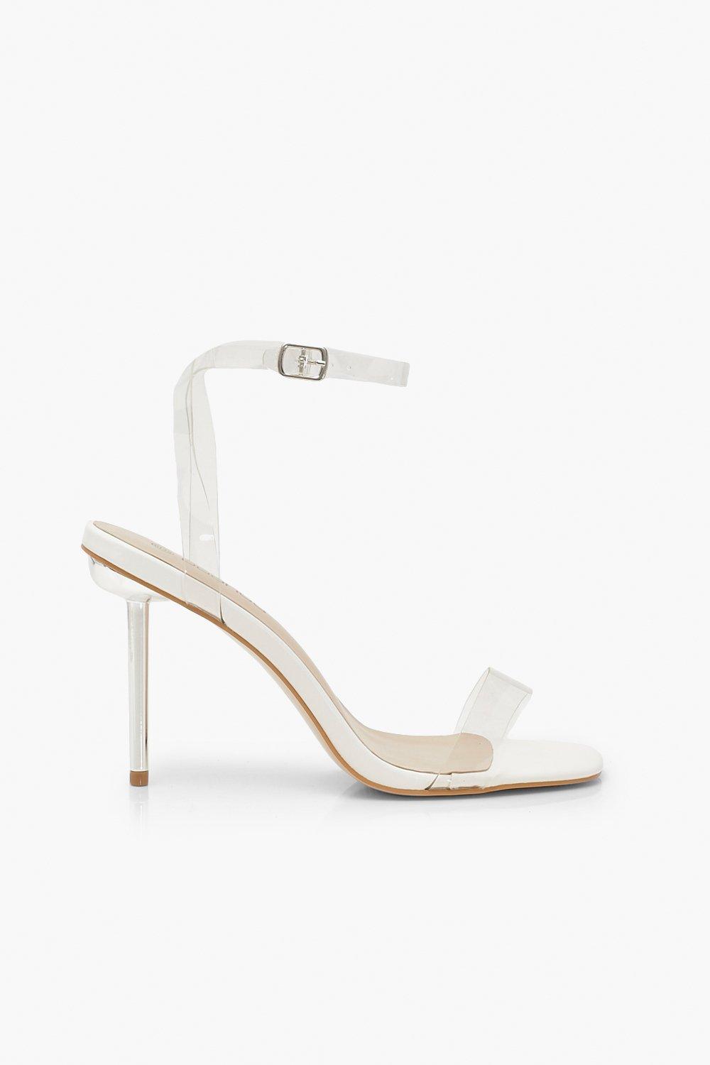 boohoo clear strap heels