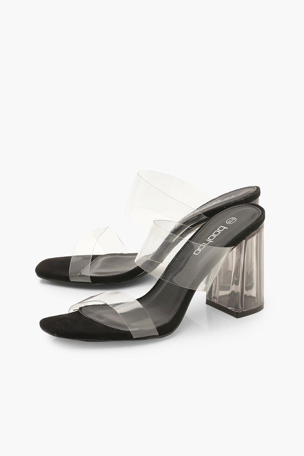 Black and hotsell clear mules