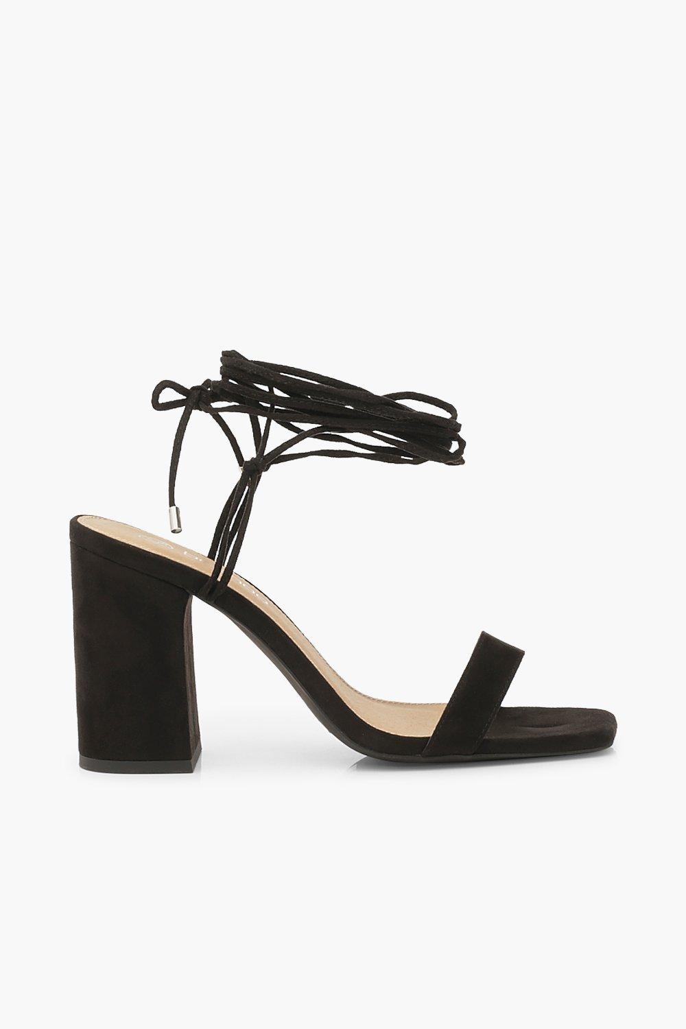 Block heel sandals tie up hotsell