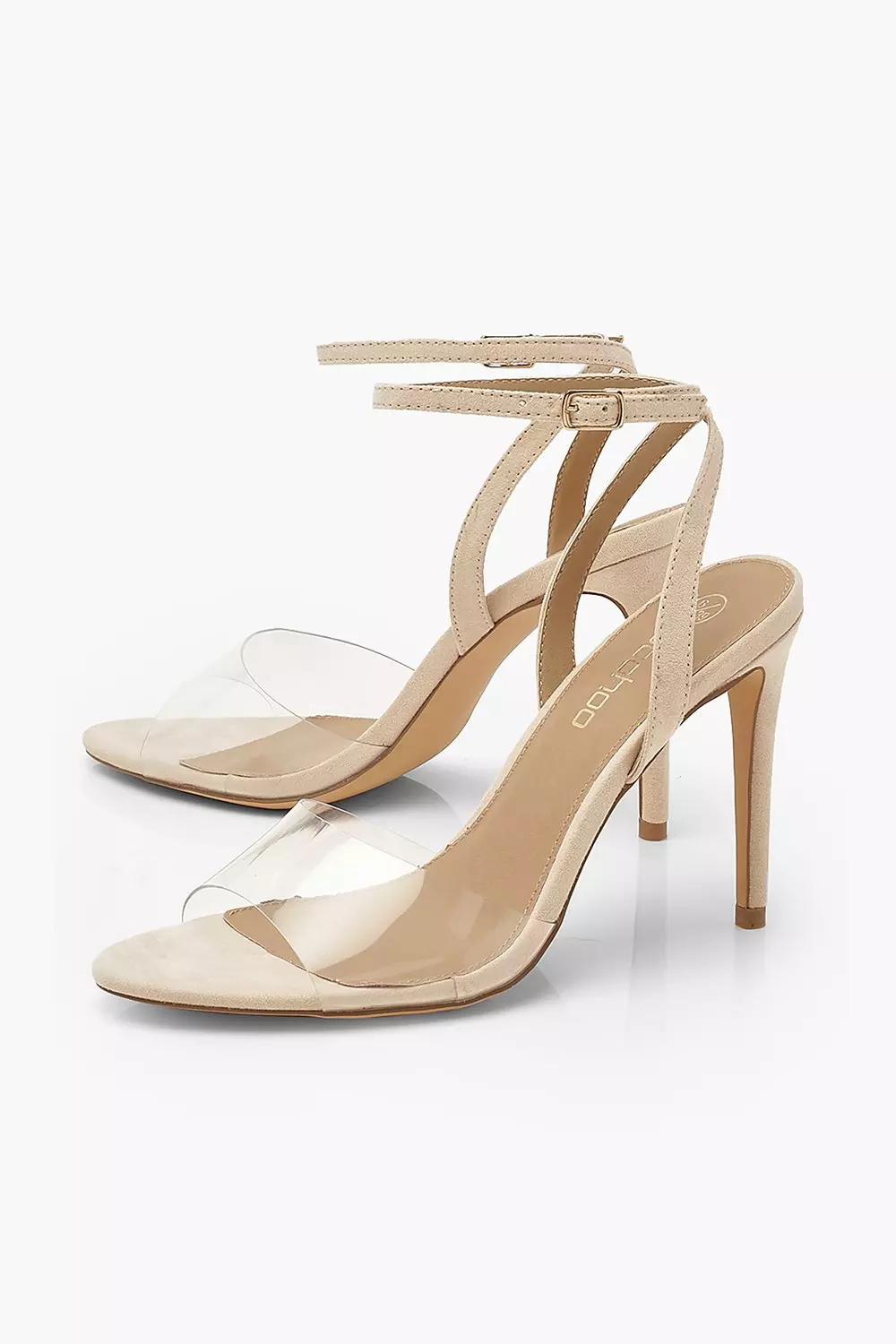 Clear strap barely store there heels