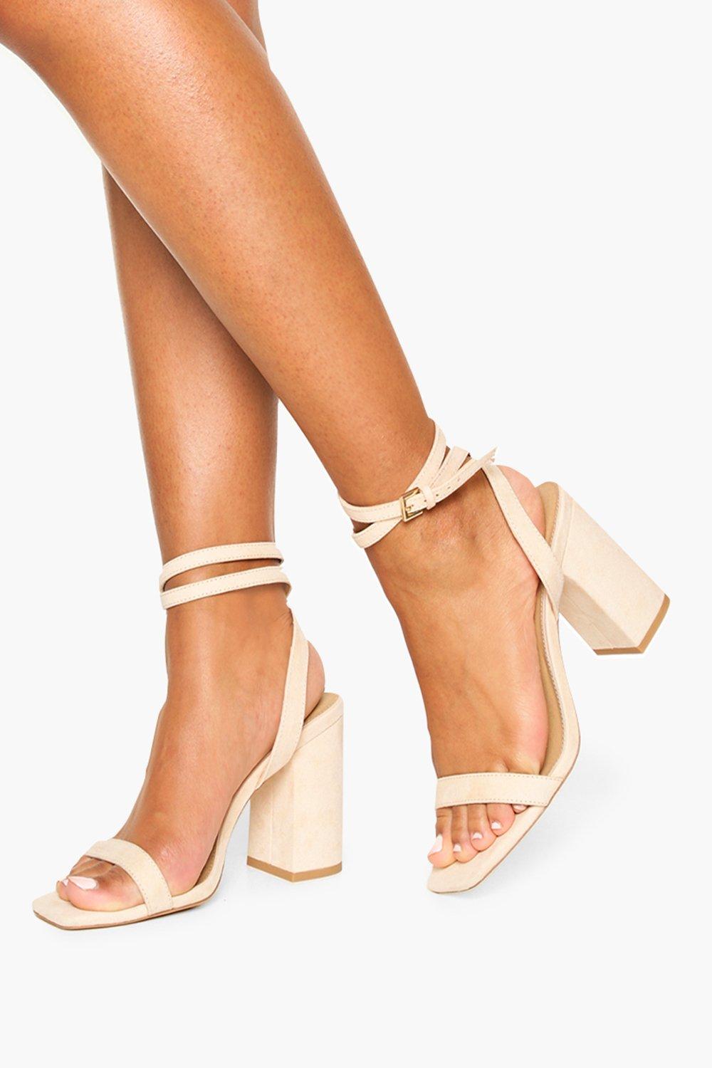 boohoo nude heels