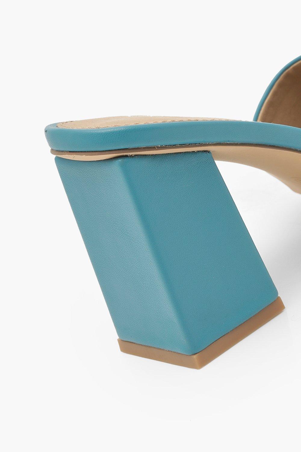 Extreme Square Toe Block Heel Mules | boohoo Extreme Square Toe Block Heel Mules | boohoo