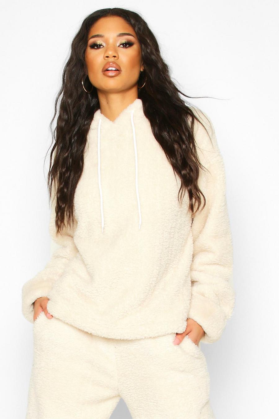 Sand Borg Turn Cuff Oversized Hoodie image number 1