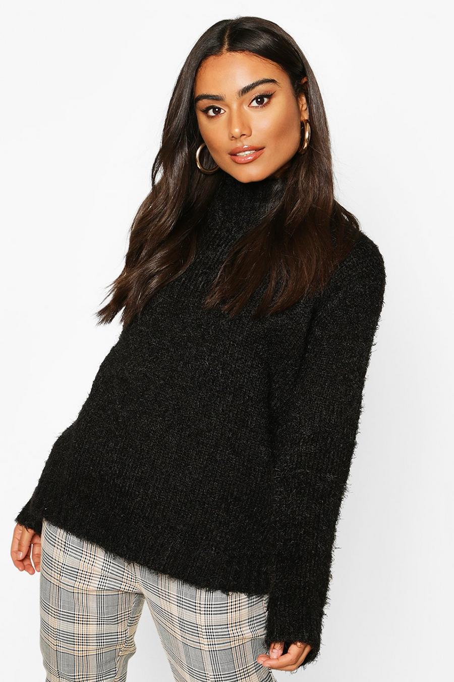 Feather Yarn Turtle Neck Jumper image number 1