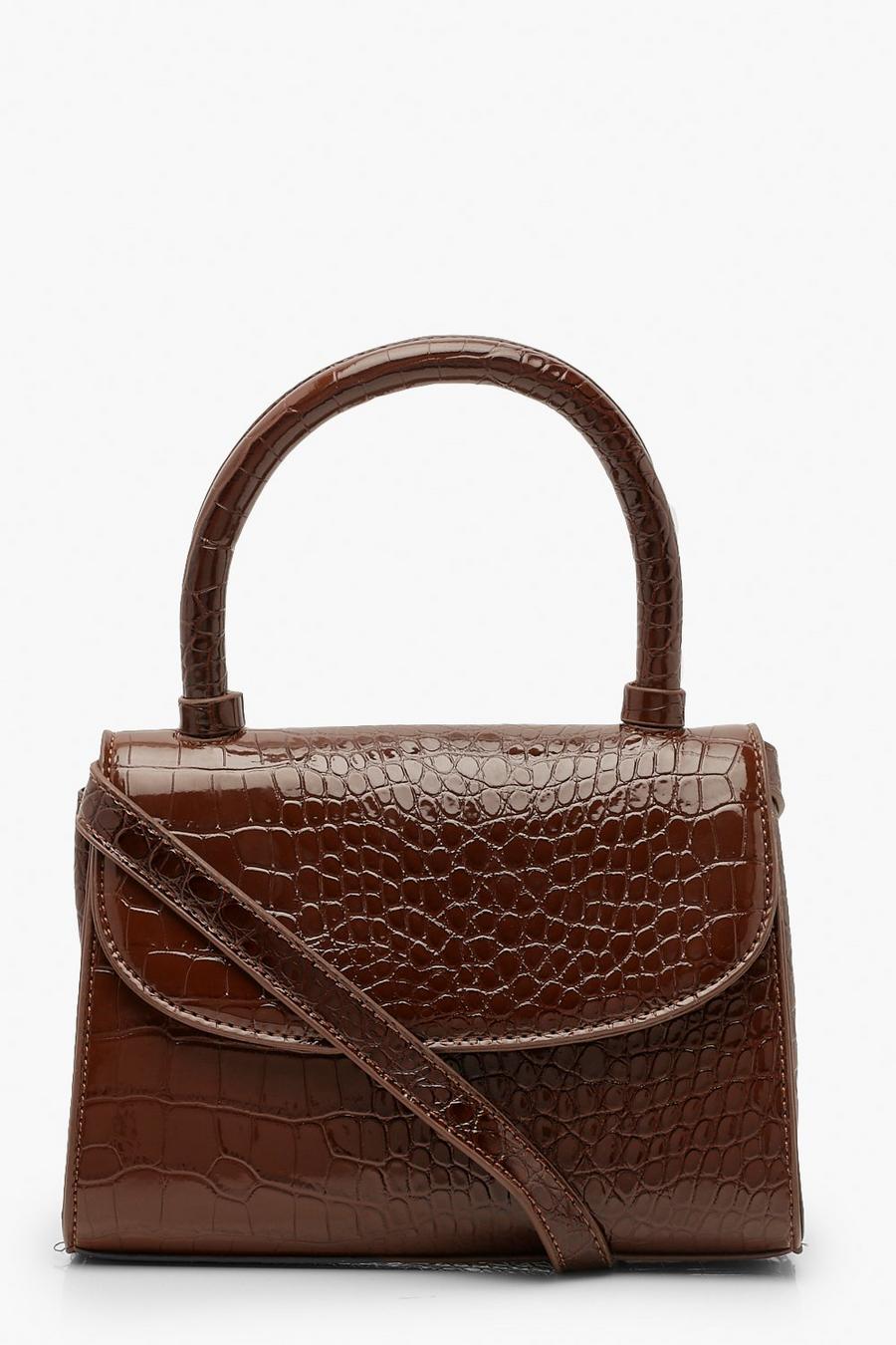 Patent Croc Structured Cross Body Bag image number 1