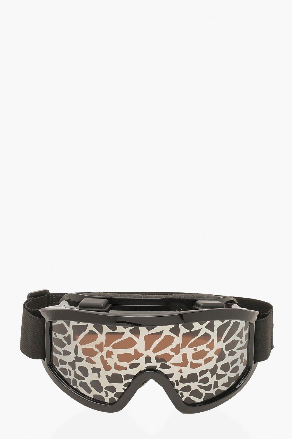 leopard ski goggles
