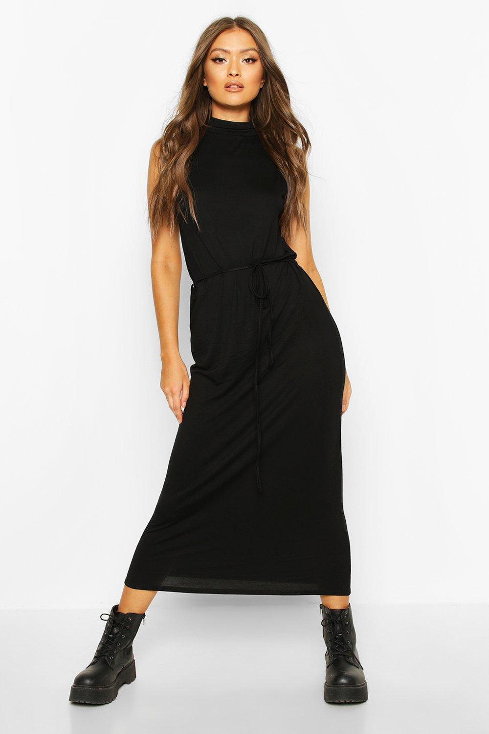 roll neck sleeveless dress