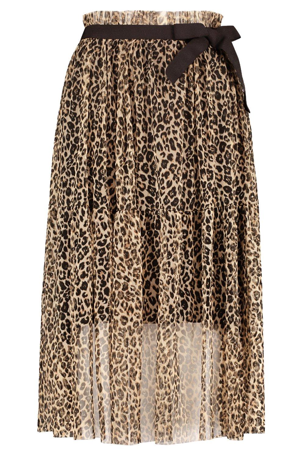 Animal print organza skirt sale