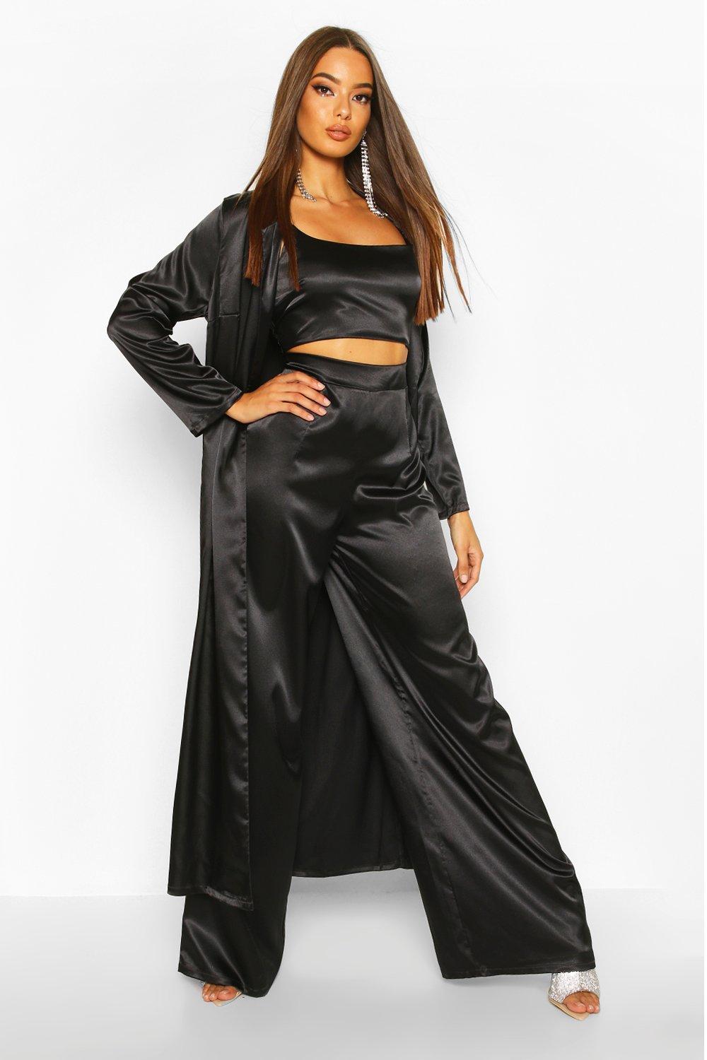 satin duster coat