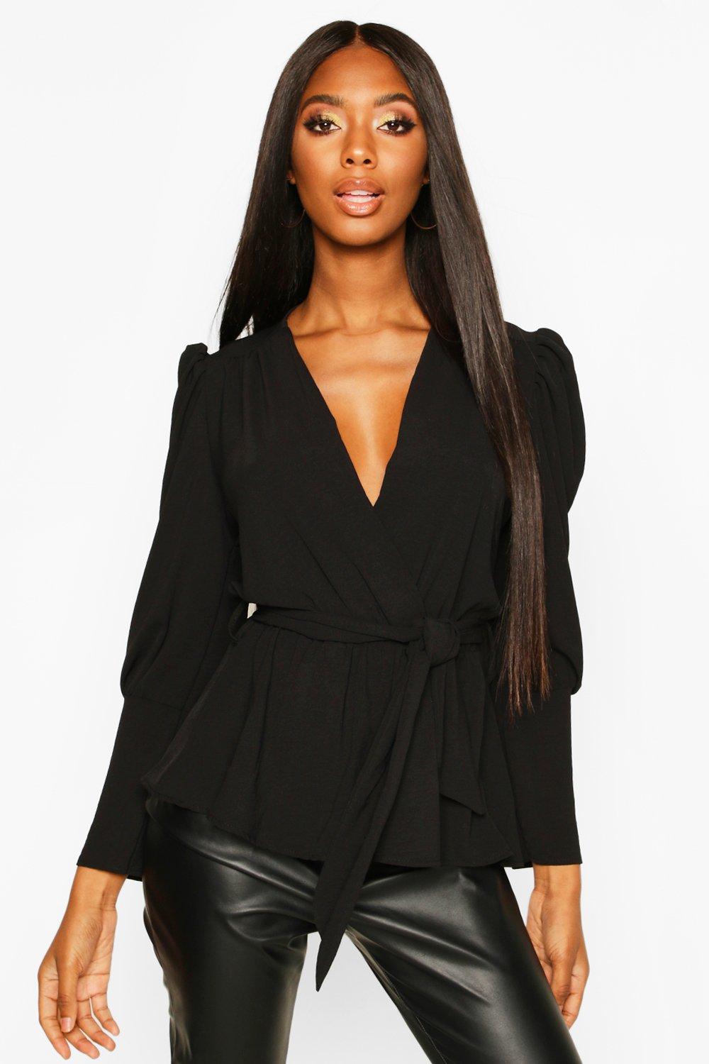 boohoo wrap tops