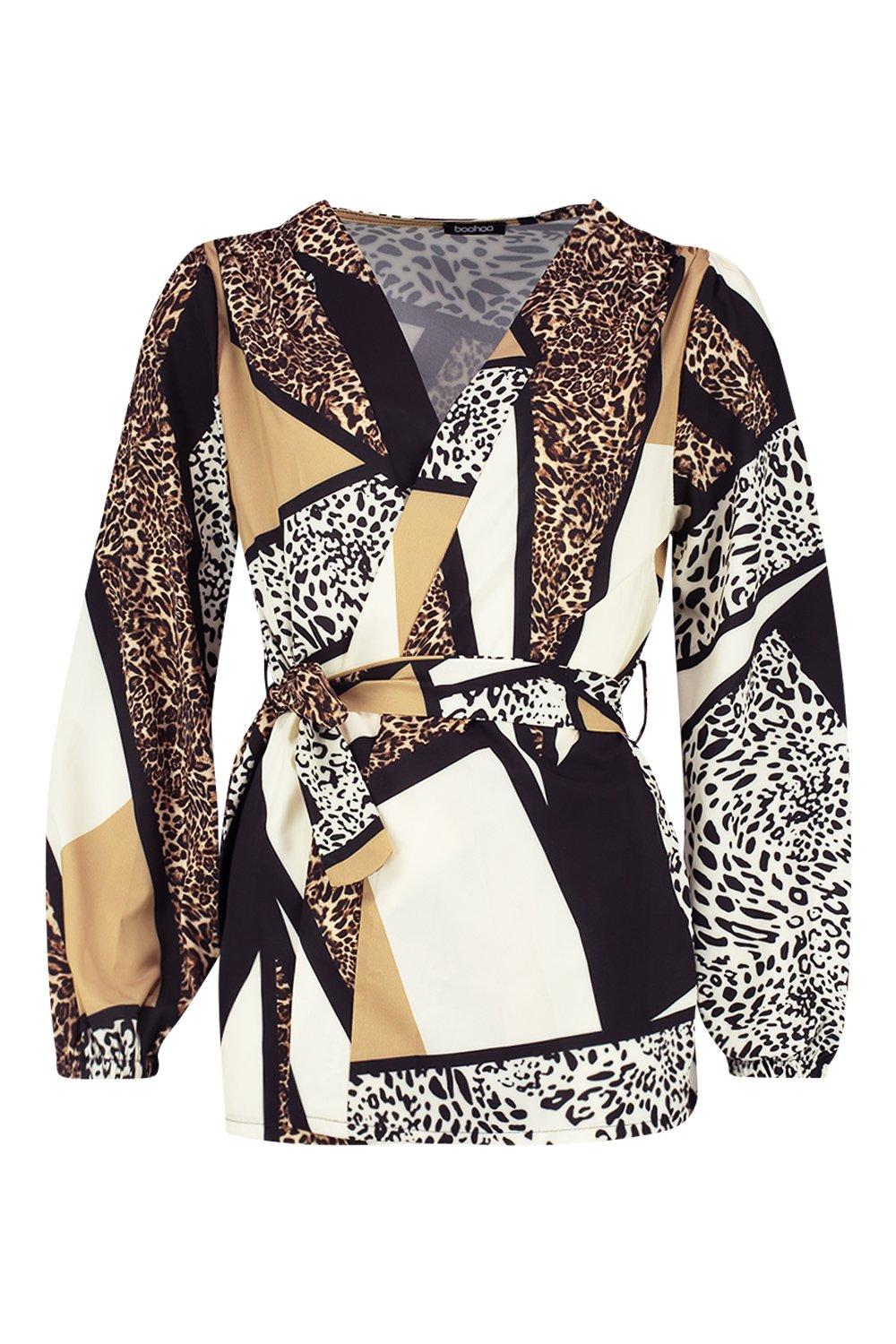 Boohoo animal print tops sale