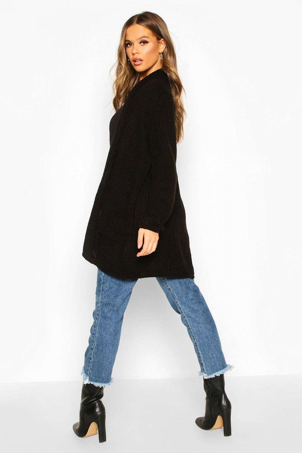 chunky knit maxi cardigan