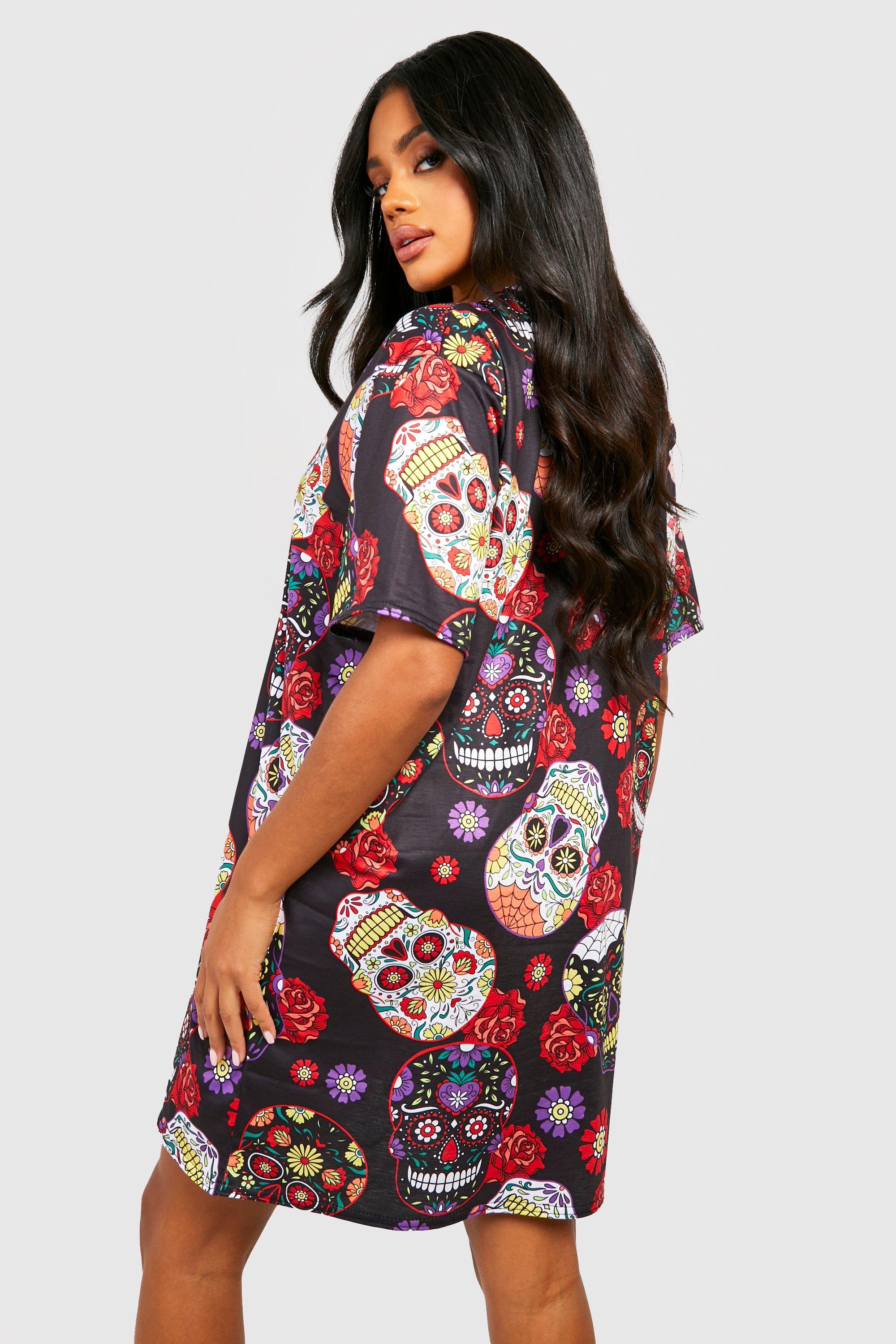 Skull t best sale shirt dress