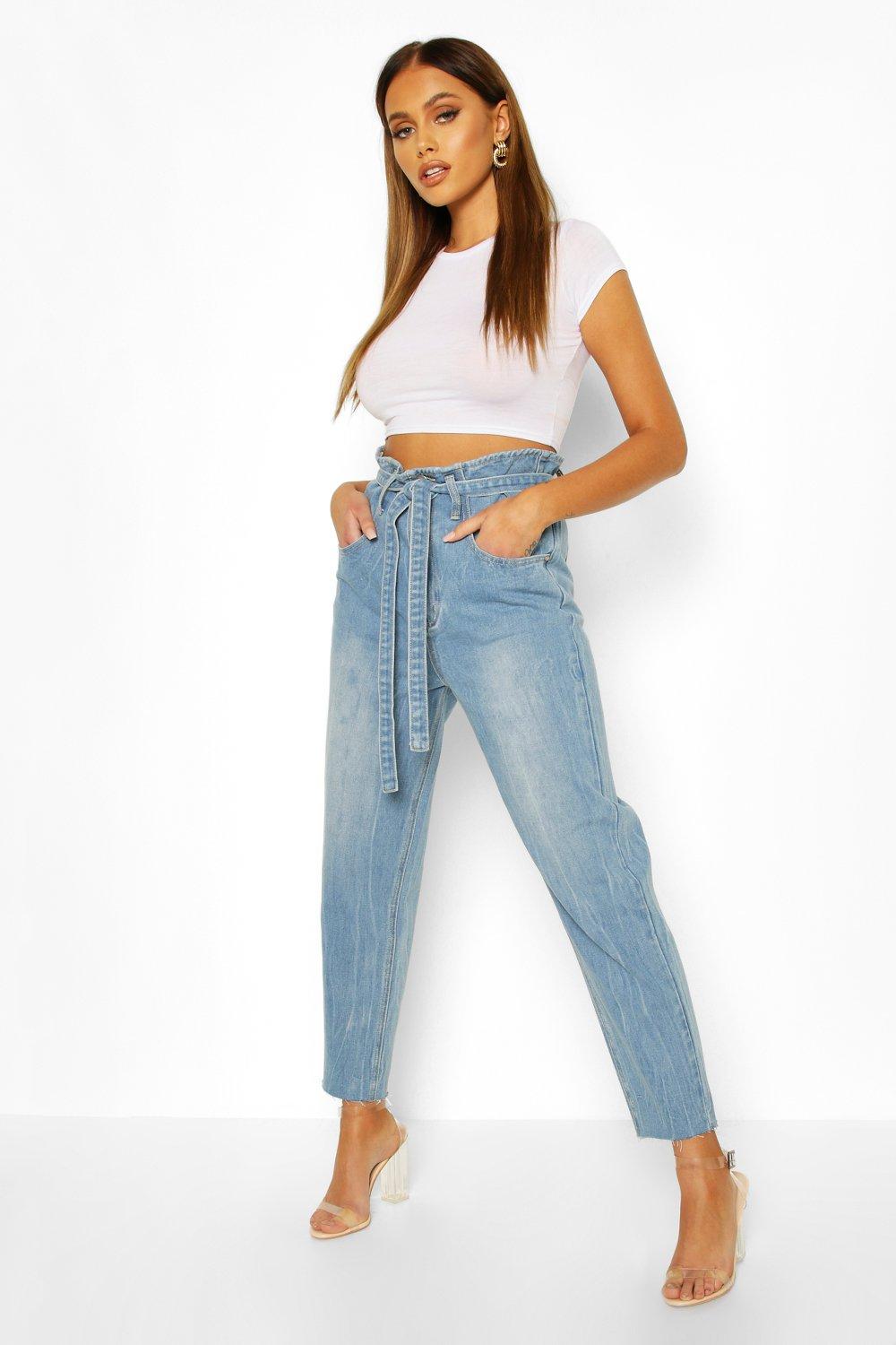 high waisted coated jeans