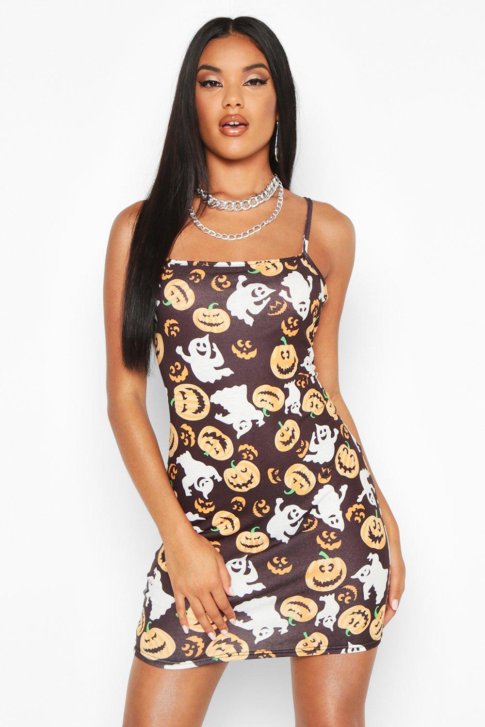 boohoo pumpkin dress