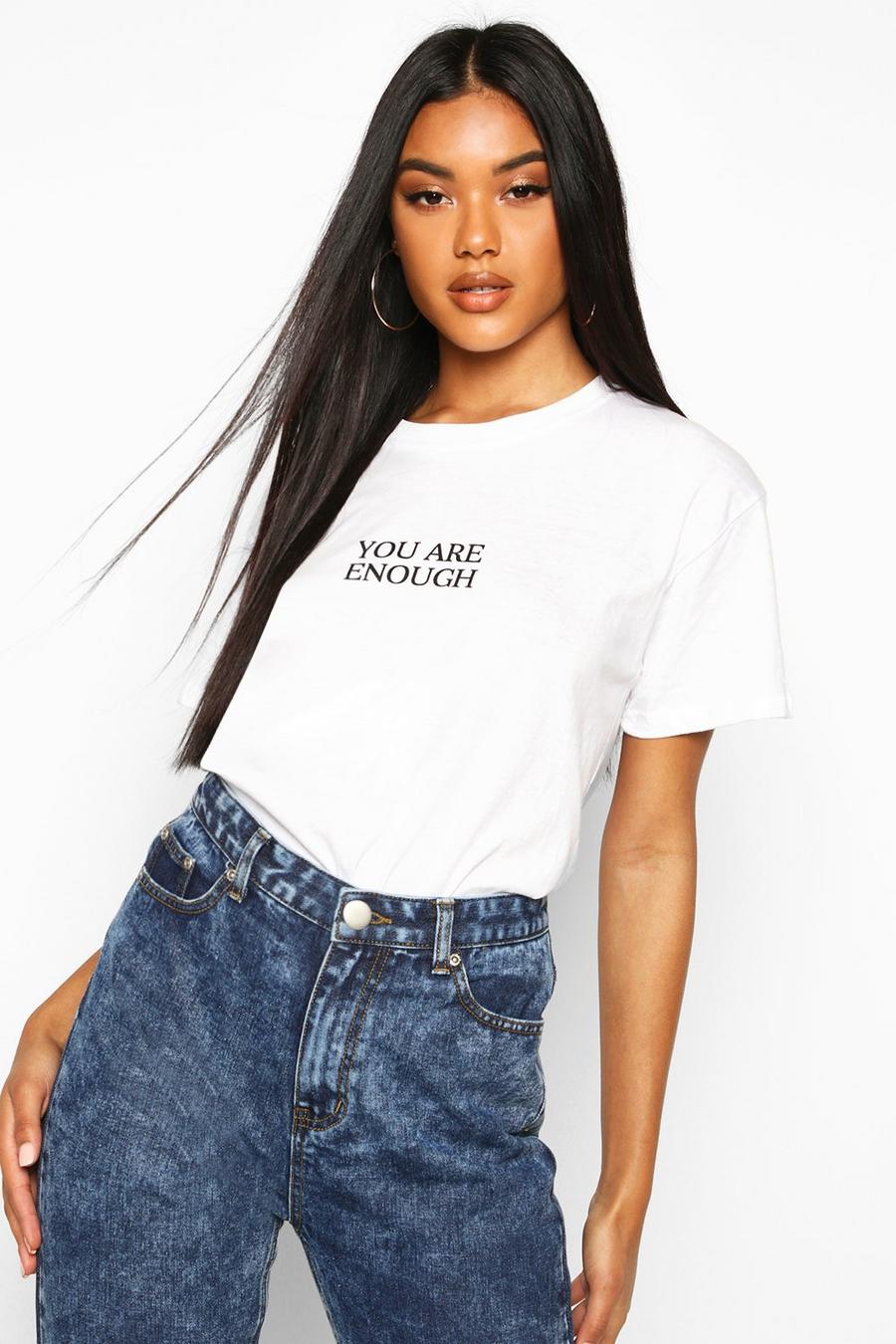 You Are Enough Mini Slogan T-Shirt image number 1